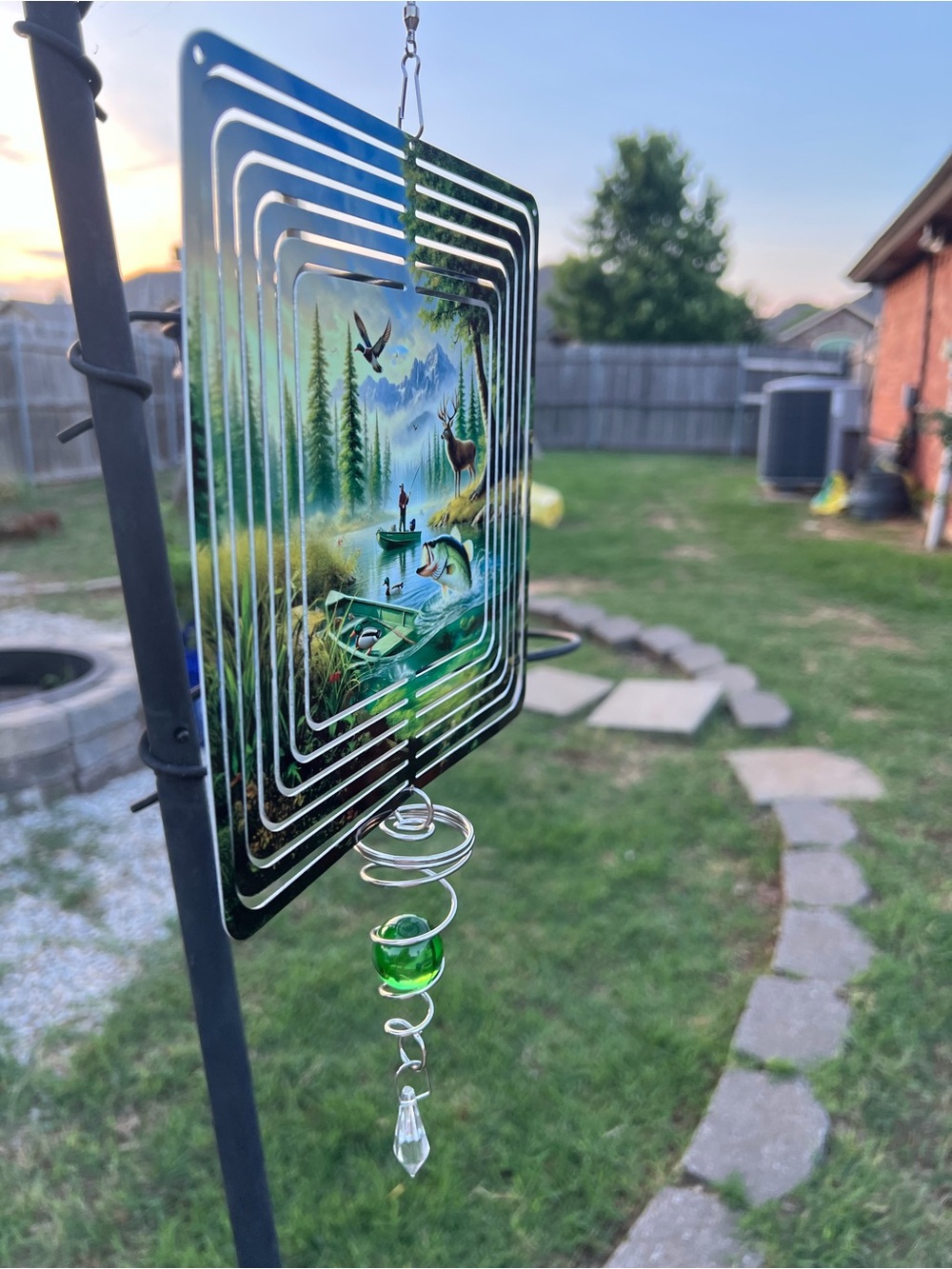 Lake Wildlife Metal Wind Spinner - Sublimation #S0102C - Picture 2 of 3